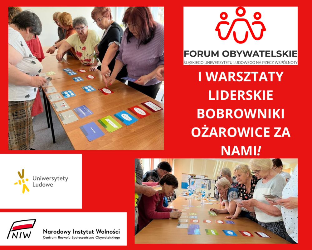 Za nami pierwsze warsztaty „liderskie” w Ożarowicach i Bobrownikach w ramach projektu „Forum obywatelskie Śląskiego Uniwersytetu Ludowego na rzecz wspólnoty